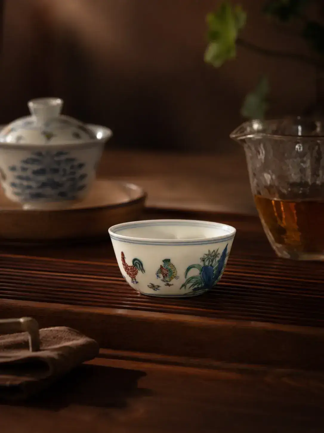 Doucai Chicken Cup
